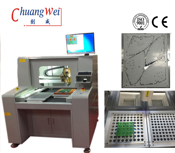 PCB Router PCB Depaneling Equipment With Upper Vacuum Cleaner,PCB Separator Machine,CW-F04