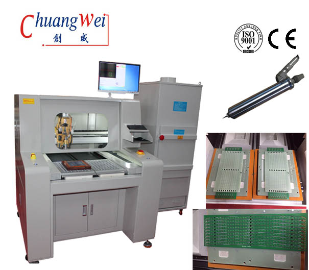 CW-F04 PCB Router PCB Depaneling Equipment with Upper Vacuum Cleaner,Routed PCB Cutter Machine With KAVO Spindle