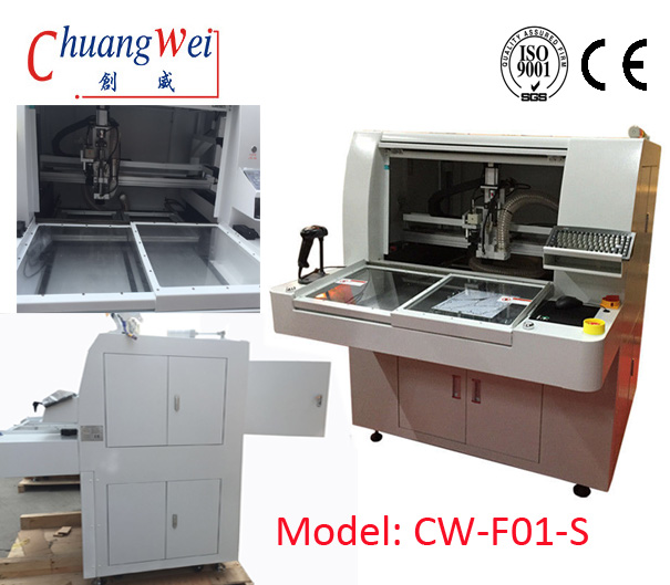 Dual workstation Semi Automatic Router Machine,CW-F01-S