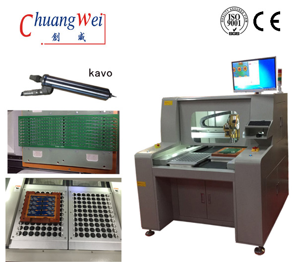 Precision Depaneling PCB Router Equipment,KAVO Spindle Pcb Depaneling Router With Computar EX2C LENS 220V,CW-F04​